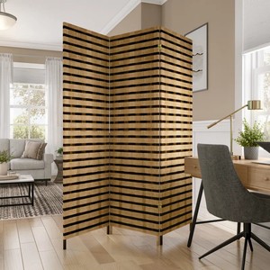 Luxury Portable Home <strong>Wicker</strong> Folding Screen Partition Wall Living Wood 4 Panel <strong>Room</strong> Separator Screens <strong>Room</strong> <strong>Dividers</strong> - Product Image 1