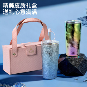 Stainless Steel Tumbler 520ml Double Wall Vacuum Insulated With Straw For Office Sports Home Use - Product Image 3