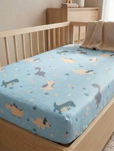 Tencel Premium 40s ™   Sábana de Cuna de Lyocell Suave y Transpirable, Juego de Ropa de Cama para Bebé con Diseño de Dinosaurio - Product Image 5