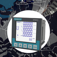 Compere KPM53E 3 fase 4 kawat Digital Panel Meter Power Analyzer CT VT dapat diprogram Voltmeter Ammeter 0.5S akurasi industri