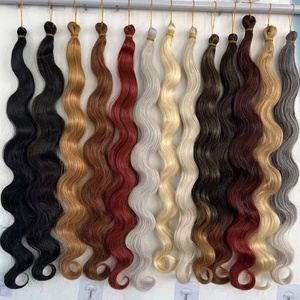 Ciocche di Capelli Ondulati Sciolti all'Ingrosso, Fibra Resistente al Calore, Capelli per Uncinetto Ombre 24 Pollici, Estensioni per Trecce - Product Image 1