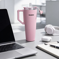 Gobelet isotherme en acier inoxydable avec isolation thermique de 12 à 24 heures, anti-fuite, sans BPA, adapté aux voyages en voiture, design portable