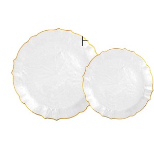 Assiettes minimalistes avec logo personnalisé, bordure en dentelle, <span class=keywords><strong>vaisselle</strong></span> de restaurant, décoration de banquet d'hôtel, décoration de fête, assiettes de mariage - Product Image 1