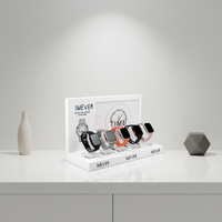 Acryl LED Leuchtender Smartwatch-Displayständer mit 3 Ablagen Vormontiert Anpassbar für Desktop-Aufbewahrung