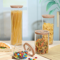 Nouveaux bocaux de conservation en verre borosilicate écologiques pour le garde-manger, avec couvercles, pour organiser les céréales et le café