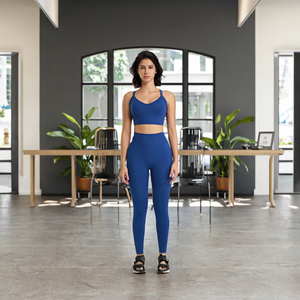 Señoras Atlético gimnasio Fitness deporte entrenamiento ropa sin costuras Jogger desgaste Yoga traje conjunto de talla grande patrón sólido - Product Image 3