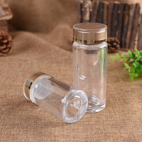 Bouteilles en acrylique transparentes avec couvercle à vis pour emballage de pilules de ginseng, de bonbons, de comprimés, de safran, 3g, 5g, 7g, 10g