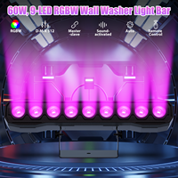 60W 9LED Wash Light RGBW 4in1 Party Disco DJ Bar Lights DMX Stroboscope Effect Stage Wall Wash Light