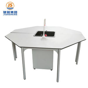 Meubles de laboratoire de conception moderne de haute qualité JS, table de laboratoire d'étude de chimie, de physique et de biologie avec découpe pour évier pour une utilisation scolaire - Product Image 4