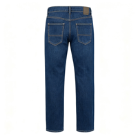 Jeans décontractés pour hommes, coupe droite, taille confortable, denim en coton délavé
