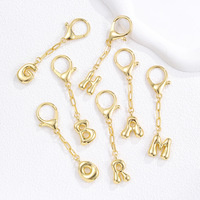 Porte-clés personnalisable en forme de bulle 3D avec initiale, minimaliste, en argent, or, laiton, accessoires de lettres volumineux, breloques pour sac