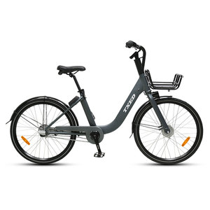 Vélo partagé TXED 26 pouces avec frein à tambour avant, idéal pour la ville, la location, les trajets quotidiens, abordable, économique, durable, noir - Product Image 1