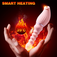 3 en 1 choc fort climax G-point Sucking Vibrator femelle Nipple Sucker stimulation vibration bâton de massage vibrateur Butt Plug