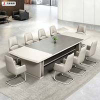 Table de réunion moderne JIUSHUN, table de conférence en bois durable pour mobilier de bureau