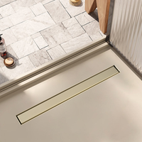 Drain de douche invisible 28 pouces en acier inoxydable brossé, insert de carrelage linéaire pour projets intensifs