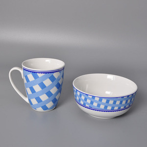 Offre Spéciale <span class=keywords><strong>Vaisselle</strong></span> En Gros Ménagère 24 pièces BLEU Impression Ensemble de <span class=keywords><strong>Vaisselle</strong></span> Stock Ensembles de Dîner - Product Image 4