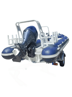 Bateau de sauvetage RIB à coque en aluminium CE 550 cm, bateau pneumatique rigide à rames en PVC Hypalon