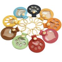 Cadeau pour les Amoureux des Animaux de Compagnie Porte-clés en Forme de Patte en PU Matériel Portable Porte-poils d'Animaux de Compagnie Souvenir d'Animaux de Compagnie Étui pour Amulettes de Cheveux Charmes de Sac