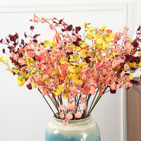 Fleur Artificielle en Gros, Orchidée Paon à 4 Branches, pour Mariage, Maison, Salon, Chambre, Moderne, en Plastique, Réutilisable, Recyclable