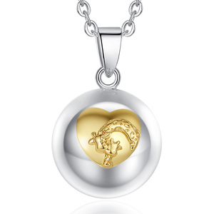Collier de <span class=keywords><strong>maternité</strong></span> Bola Mexicaine en cuivre avec clochette d'ange et motif girafe pour la future maman - Product Image 1