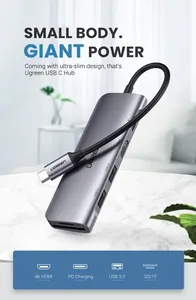 Ugreen CM136ฮับ USB C 5 in 1อะแดปเตอร์หลายพอร์ต4K-HDMI 100วัตต์การจัดส่งพลังงาน3พอร์ตข้อมูล3.0 USB ความเร็วในการถ่ายโอน5Gbps - Product Image 2