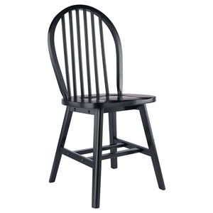 DB Windsor 2 pièces ensemble de chaises en bois massif noir avec matériau PU pour salon maison bureau entrepôt maison bar utilisation - Product Image 2