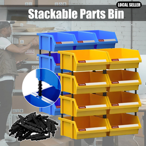 High Quality Stackable <strong>Plastic</strong> Warehouse <strong>Storage</strong> Boxes Rectangular Parts <strong>Bin</strong> Workshop Toolbox Organizer <strong>Storage</strong> <strong>Storage</strong> - Product Image 2