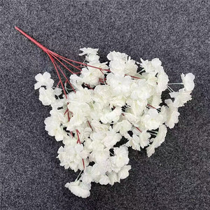 All'ingrosso fiori decorativi di alta qualità fiori di ciliegio di seta bianco fiore di ciliegio Bouquet per la decorazione della festa di nozze - Product Image 2