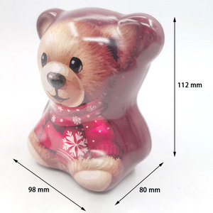 अनुकूलित छोटे भालू के आकार के वर्णगी बैंक टिन पैसे के लिए पुनर्नवीनीकरण धातु खिलौना बॉक्स को पुनर्नवीनीकरण कर सकता है - Product Image 1