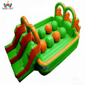 Jeu de carnaval gonflable d'extérieur, balles à sauter géantes, sauts énormes, défi Big Baller Wipeout à louer, double wipe 10X6M 5-10 - Product Image 4