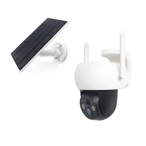 كاميرات مراقبة شمسية خارجية لاسلكية من Tuya مزودة ببطارية Wi-Fi mAh بخاصية رؤية ليلية ذكية