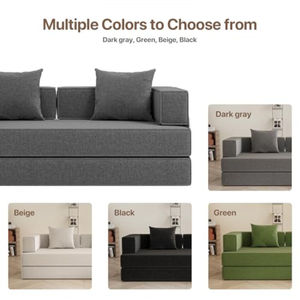 Canapé-lit convertible avec tissu chenille, canapé-lit escamotable pour salon, appartement, aucun assemblage requis - Product Image 4