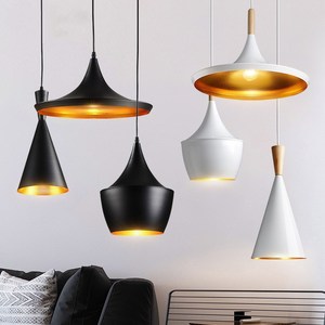โคมไฟเพดานสไตล์นอร์ดิก Lightgor ตัวโคมอลูมิเนียม สีดำขาว ไฟ LED โคมระย้าสำหรับบ้าน - Product Image 1