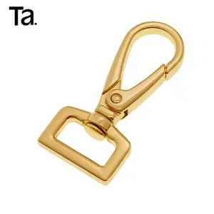 TANAI ห่างออกไป15มม.ขนาดด้านในคุณภาพสูงสังกะสีอัลลอยด์หมุน Snap Hook Gold Lobster Clasps สำหรับกระเป๋าถือ