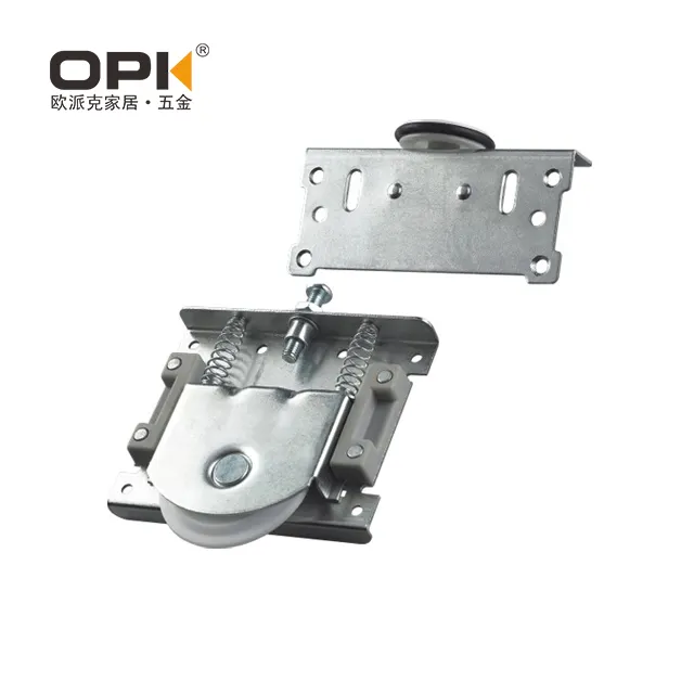 Sistema de polia da porta deslizante da cor prata do equipamento da mobiliário OPK-01238