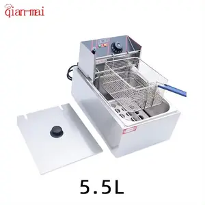 Best Price Electric Deep Fryer Household Commercial 5.5L Single Double Tank Deep Fryer 2.5kw