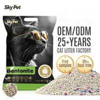 SKY PET Pasir Kucing Bentonit Biodegradable Rendah Debu Cepat Menggumpal Sangat Menyerap Ringan Grosir