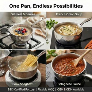 Poêle à frire Yukihira multifonction classique avec couvercle en verre martelé, batterie de cuisine écologique en métal pour la cuisson domestique - Product Image 4