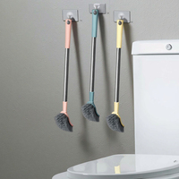 Brosse de toilette nettoyage nettoyant bol brosses en plastique mural lavage salle de bain brosse de toilette en acier inoxydable