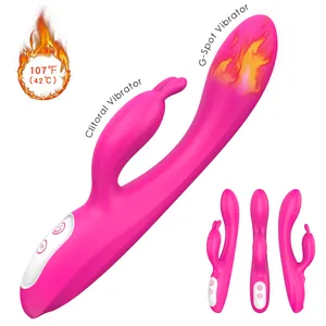 Hot Selling G-Punkt Kaninchen Vibrator mit Heiz funktion für Frauen Klitoris Stimulation