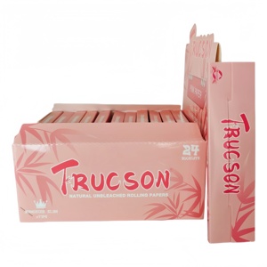 Papel de Liar TRUCSON Rosa, Tamaño King Size, 32 Hojas con Filtros, Fibra Vegetal Natural, Combustión Lenta, Sin Cloro, Sin Colorantes - Product Image 5