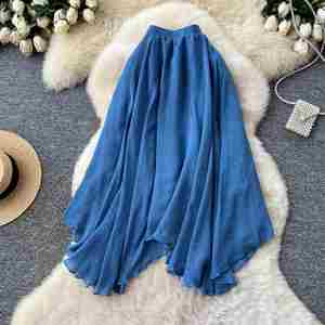 Falda Recta de Cintura Imperio para Mujer, Verano 2025, Informal, Transpirable, de Spandex/Poliéster, Elegante, Venta al Por Mayor - Product Image 2