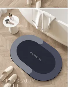 Ev için Amazon Premium kurutma matı silikon koruma oval şekil diyatomit Mat