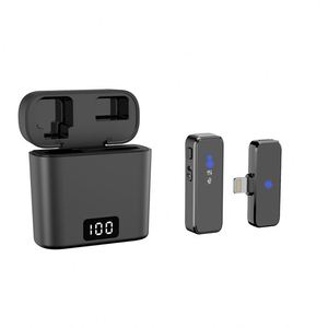 Streaming <b>Microphone</b> Lavalier <b>Wireless</b> <b>Microphone</b> Noise Cancelling <b>Microphone</b> with Charging case and Battery Level Indicator - Product Image 6