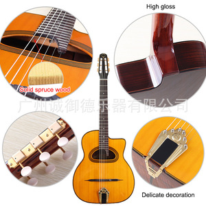 <span class=keywords><strong>Chitarra</strong></span> Folk Professionale Orange Big Mouth Spruce Single Board Rosewood 41" 6 Corde Gypsy Light per Performance - Product Image 2