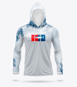 เสื้อฮู้ดดี้ลายปลาพิมพ์ลายตามสั่ง เสื้อตกปลา ป้องกันแสงแดด UPF50 แห้งเร็ว ระบายอากาศได้ดี แขนยาว พร้อมหน้ากาก - Product Image 3