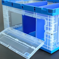 Boîte de rangement pliable pour documents, en plastique transparent, pliable, organisateur pour la maison et le bureau, empilable, boîte d'archives personnalisée