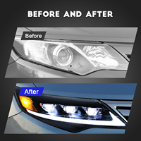 Conjunto de Faros Delanteros LED Modificados para Toyota Camry 2012-2014 XV50, Repuesto de Faros Delanteros para Automóvil, Suministro de Fábrica de Autopartes