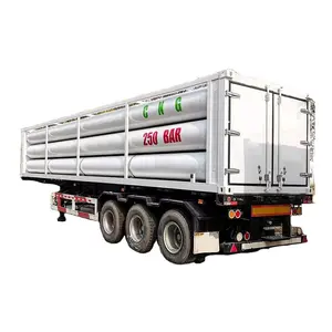 Usado Co2 Lng Cng Tube Transporte Lpg Gas Road Cisterna Remolque 8-12 tubos de GNC Remolque Camión Semirremolque para la venta