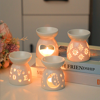 Mini chauffe-cire chauffe-bougie en céramique brûleur à huile essentielle chauffe-plat diffuseur d'aromathérapie pour la maison chambre